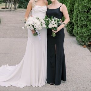 AMSALE Beatrix Black Bridesmaids Dress